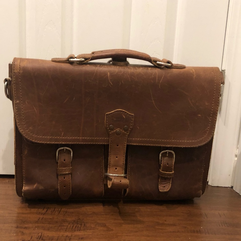 Men’s briefcase made by Saddleback leather co.